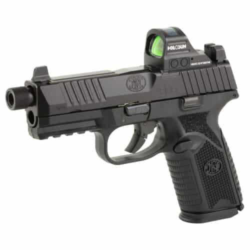 FN America, FN509M Tactical w/Holosun 407C Red Dot Sight, Striker Fired, Polymer Frame Pistol, Mid-Size, 9MM, Black (66-101936)