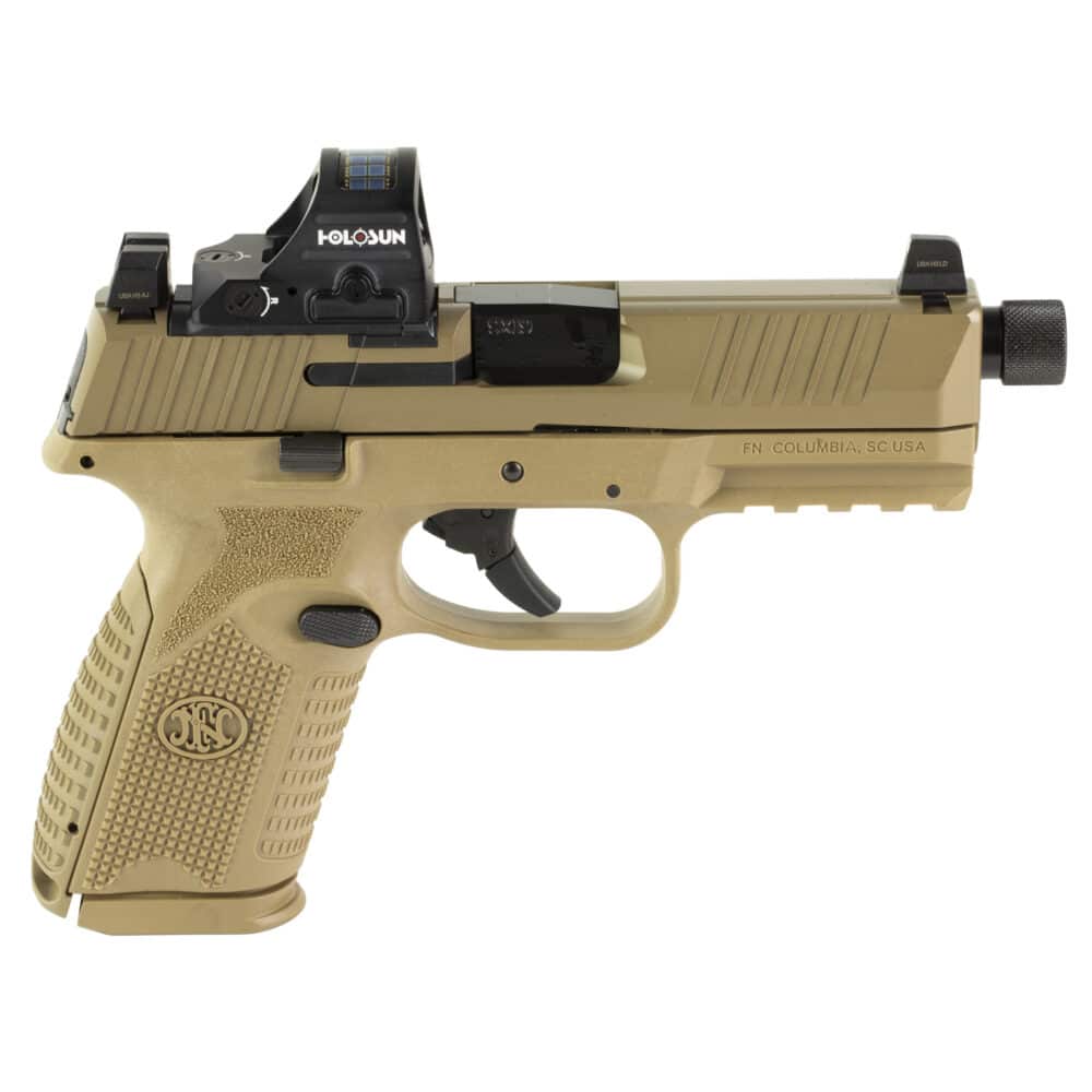 FN America, FN509M Tactical, Striker Fired, Semi-Auto, Polymer Frame Pistol, Mid-Size, 9MM, Flat Dark Earth (66-101938)