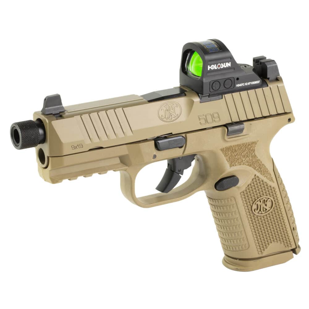 FN America, FN509M Tactical, Striker Fired, Semi-Auto, Polymer Frame Pistol, Mid-Size, 9MM, Flat Dark Earth (66-101938)