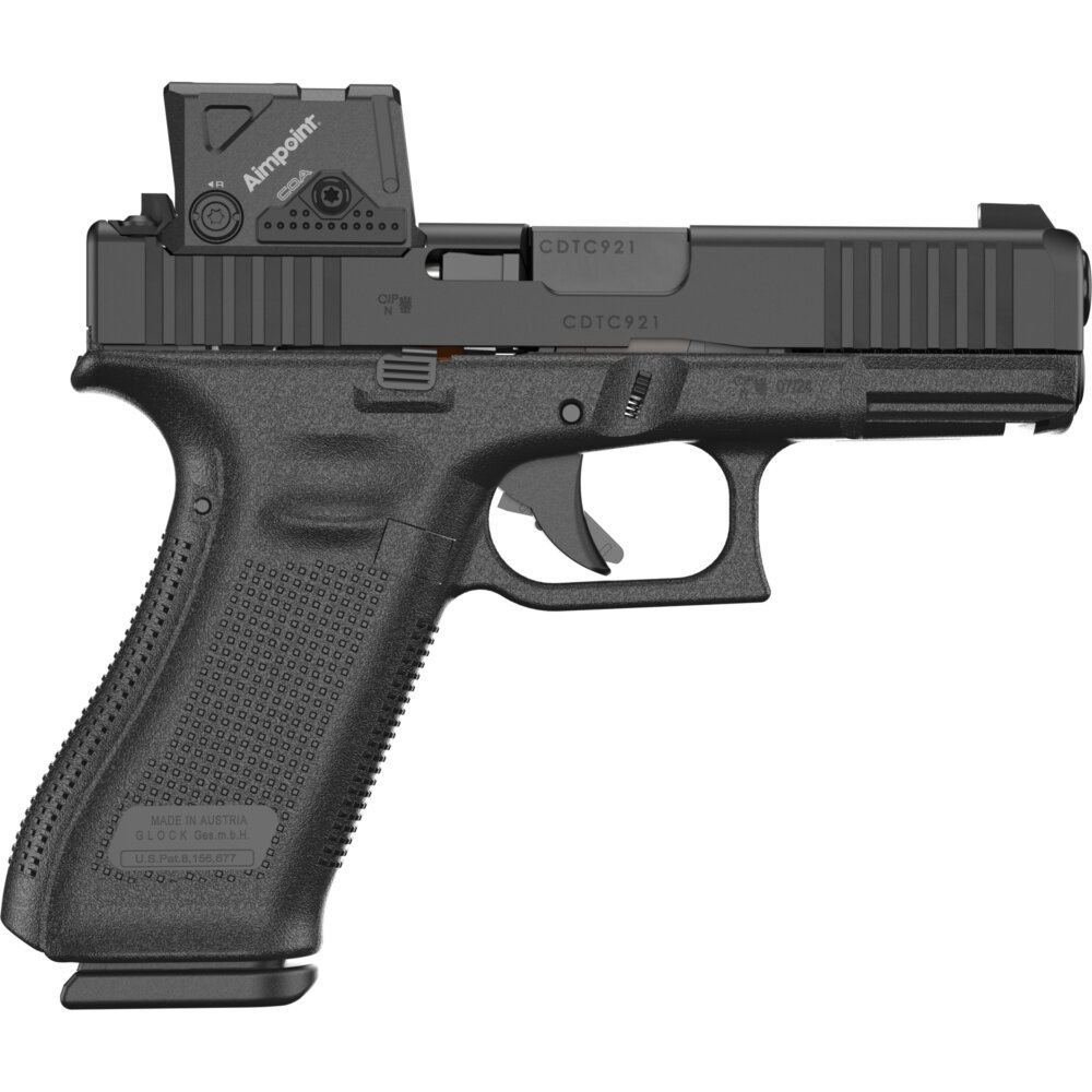 GLOCK, G45 MOS, Gen 5, Compact, 9MM,  Aimpoint COA Optic Mounted, 17+1, Black (PA455SB03MOS8A3) - Image 3