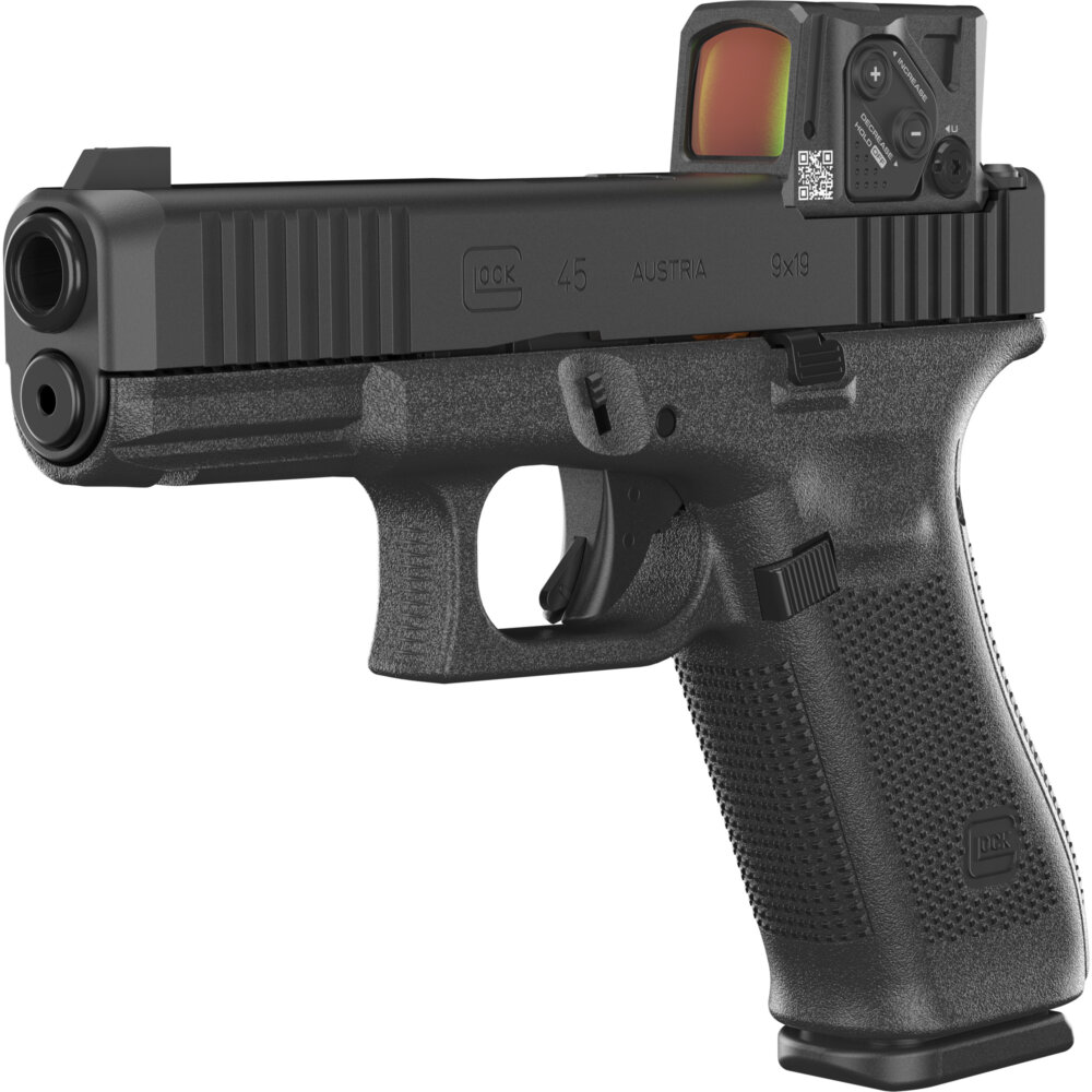 GLOCK, 45 MOS, Gen 5, Compact, 9MM, Aimpoint COA Optic Mounted, 17+1, Black (PA455SB03MOS8A3)