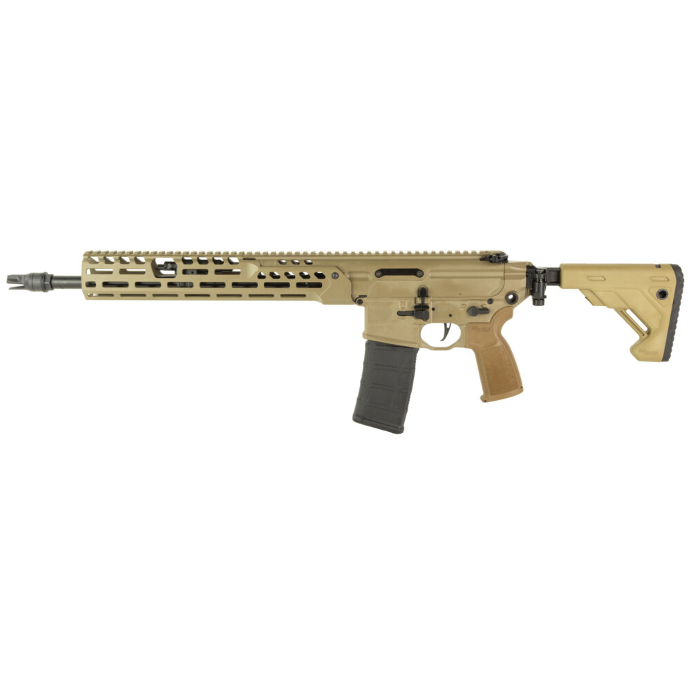 Sig Sauer, MCX SPEAR-LT, 223 Remington/5.56NATO, 16" Barrel, QD Flash Hider, Side Folding Stock, Flatblade Match Trigger, 13" Free Float M-LOK Handguard, Flat Dark Earth (RMCX-556N-16B-IR) - Image 3