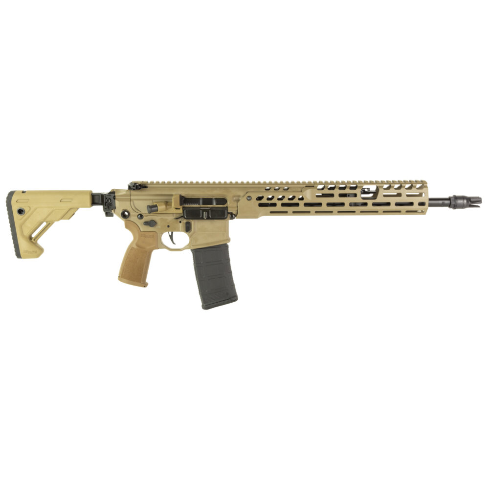 Sig Sauer, MCX SPEAR-LT, 223 Remington/5.56NATO, 16" Barrel, QD Flash Hider, Side Folding Stock, Flatblade Match Trigger, 13" Free Float M-LOK Handguard, Flat Dark Earth (RMCX-556N-16B-IR) - Image 2