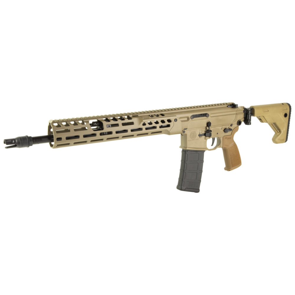 Sig Sauer, MCX SPEAR-LT, 223 Remington/5.56NATO, 16" Barrel, QD Flash Hider, Side Folding Stock, Flatblade Match Trigger, 13" Free Float M-LOK Handguard, Flat Dark Earth (RMCX-556N-16B-IR)