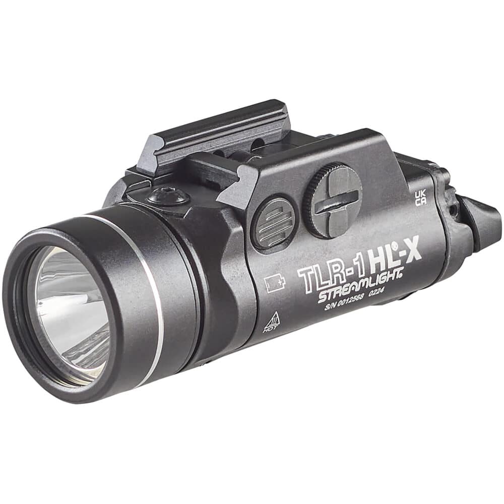 Streamlight, TLR-1 HL-X, Pistol Light, 1,000 Lumens with CR123A Batteries, 1.5 Hour Run Time, Matte Finish, Black (69500)