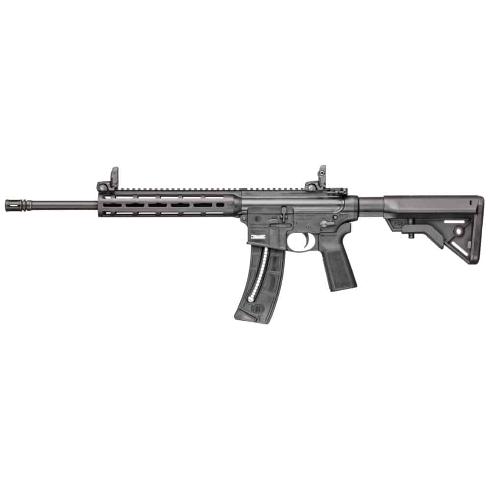 Smith & Wesson, M&P 15-22 Sport Rifle, AR, 22LR, 16.5" Barrel, Threaded 1/2X28, A2 Flash Hider, 25+1, Black (14180)