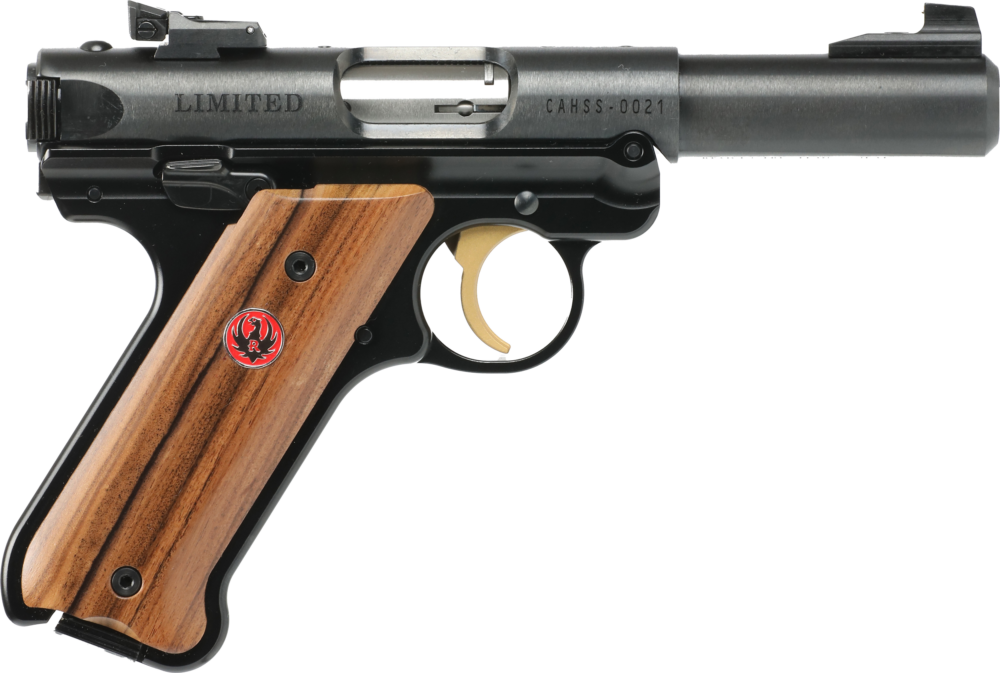 Ruger, Mark IV, 22lr, Exclusive Pistol, Smooth Rosewood/Red Medallion (40188)