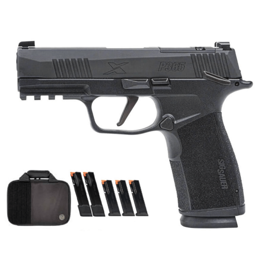 Sig Sauer, Macro TACPRO X-Series, 9mm Pistol, Manual Safety (2) 21rd Mags, (3) 17rd Mags, Black (365XCA-9-BXR3-MS-TACPRO)