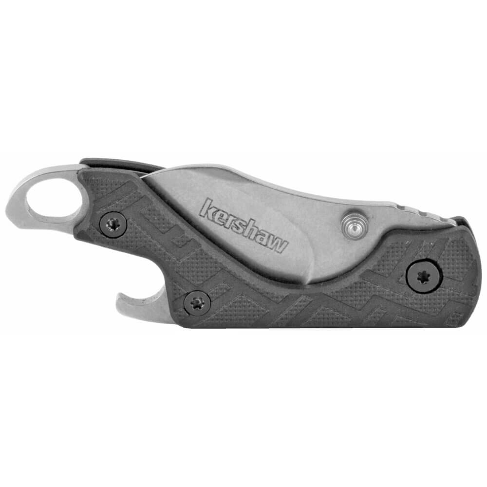 Kershaw, Cinder Folding Knife, 1.4" Blade, Stonewashed Finish, Black (1025FB) - Image 4