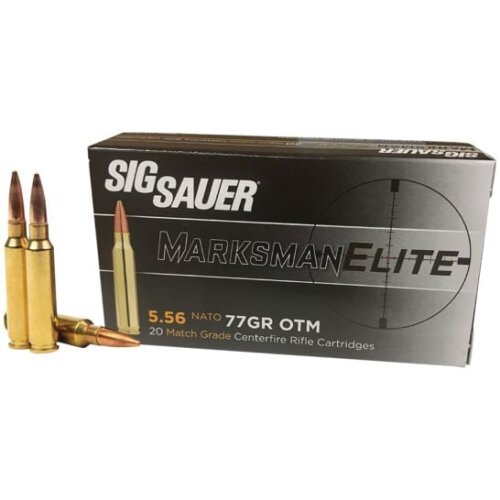 Sig Sauer Marksman Elite 5.56mm 77gr. Ammo, 20RDS (E556M4-20)