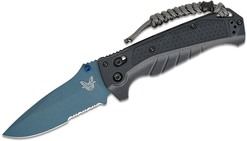 Benchmade, Water Adira, AXIS Folding Knife, 3.88", Drop Point, Gray (18060SBT-01)