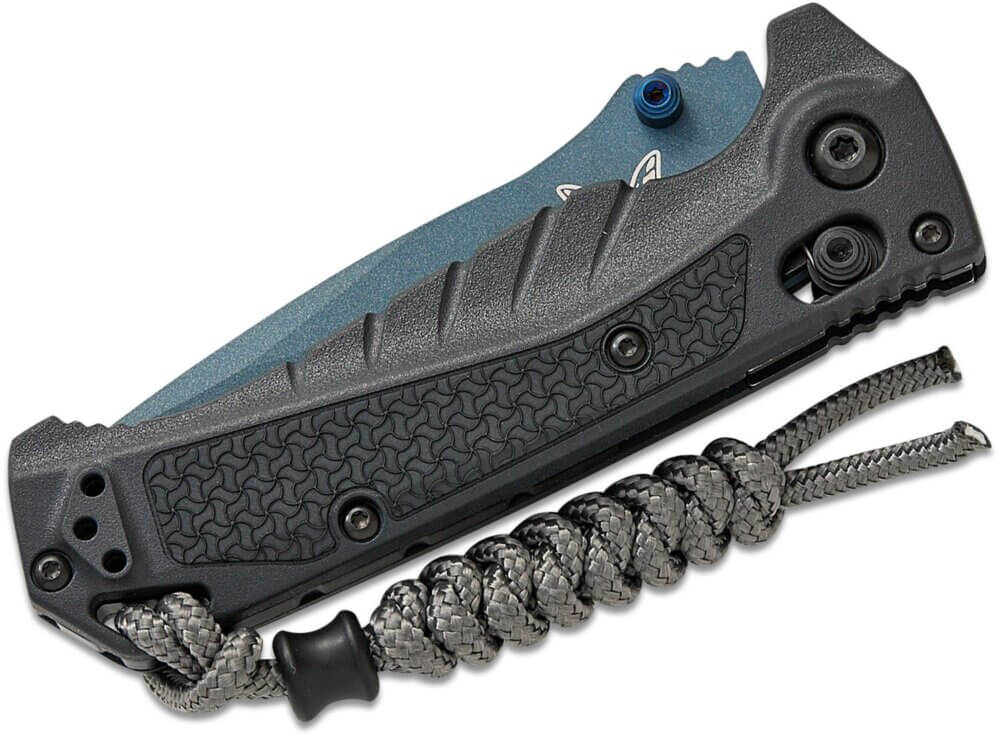 Benchmade, Water Mini Adira, Blue Drop Point. 3.21", Tempest Gray (18065BT-01) - Image 4