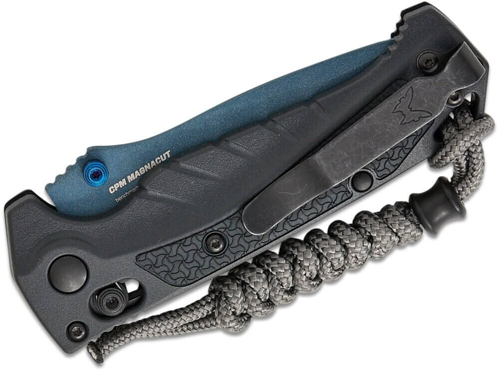 Benchmade, Water Mini Adira, Folding Knife 3.21", Drop Point Combo Blade, Tempest Gray (18065SBT-01) - Image 3