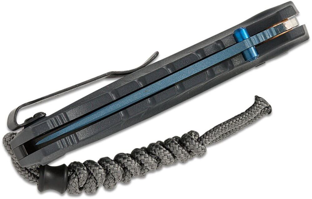 Benchmade, Water Mini Adira, Folding Knife 3.21", Drop Point Combo Blade, Tempest Gray (18065SBT-01) - Image 2