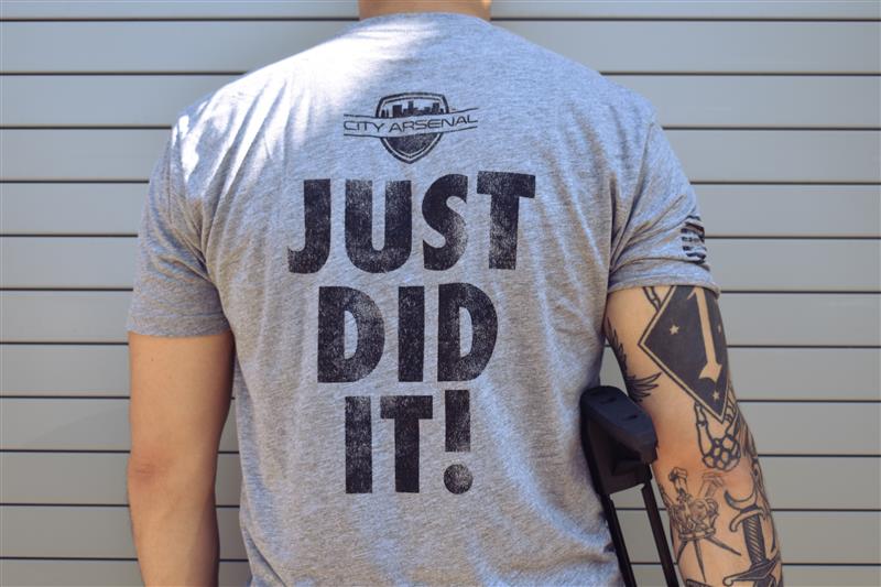 City Arsenal Just Did It! MP5 T-Shirt, Grey - Image 2