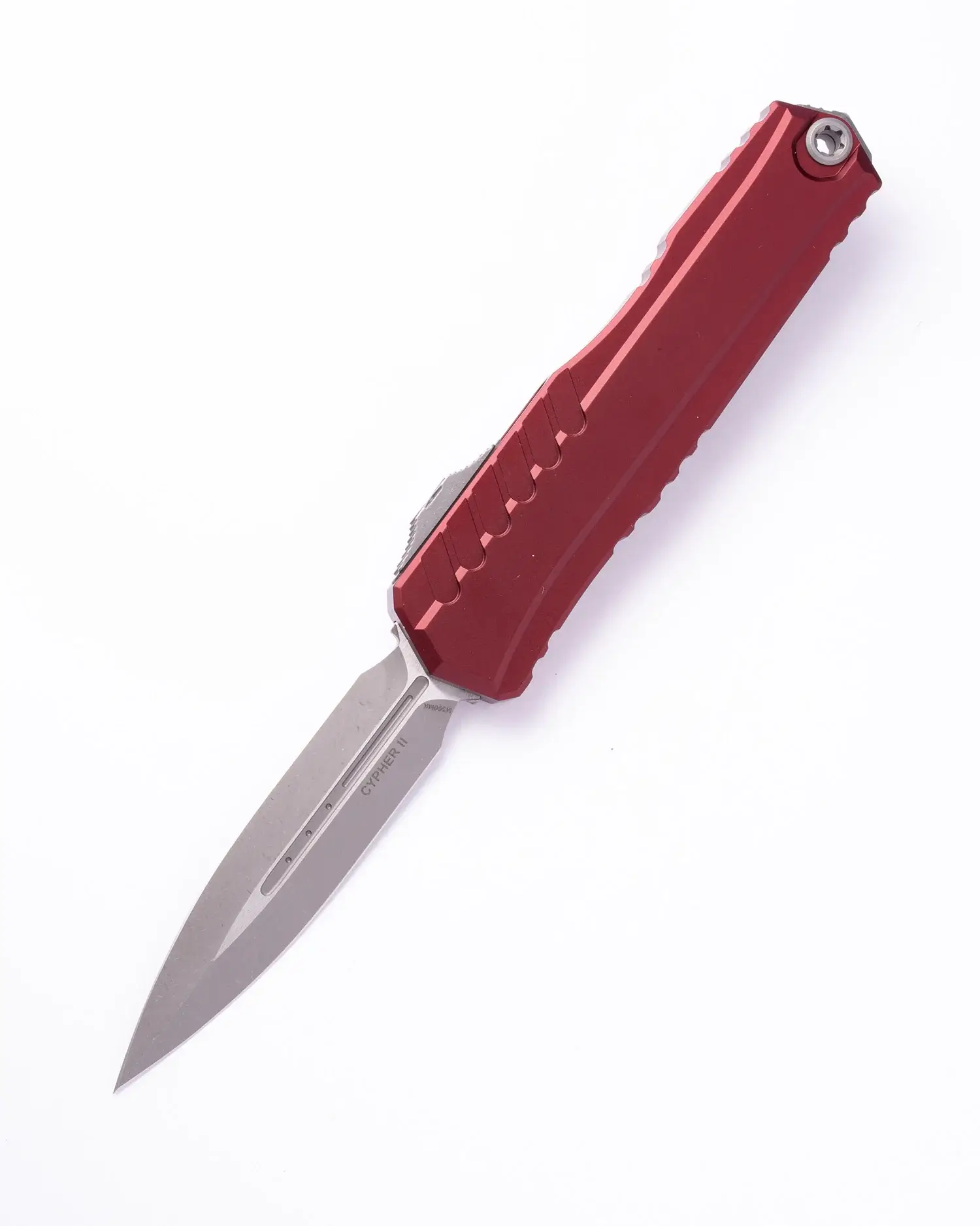 Microtech Cypher II D/E Apocalyptic Knife, Merlot (1242-10APMR)