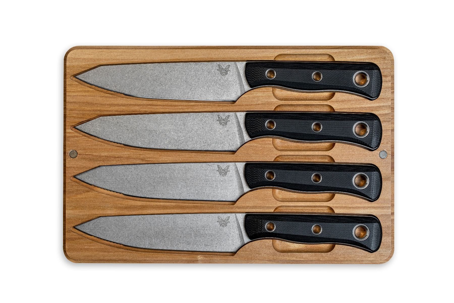 Benchmade Table Knife Set (4), G10 Black Handles (4001)