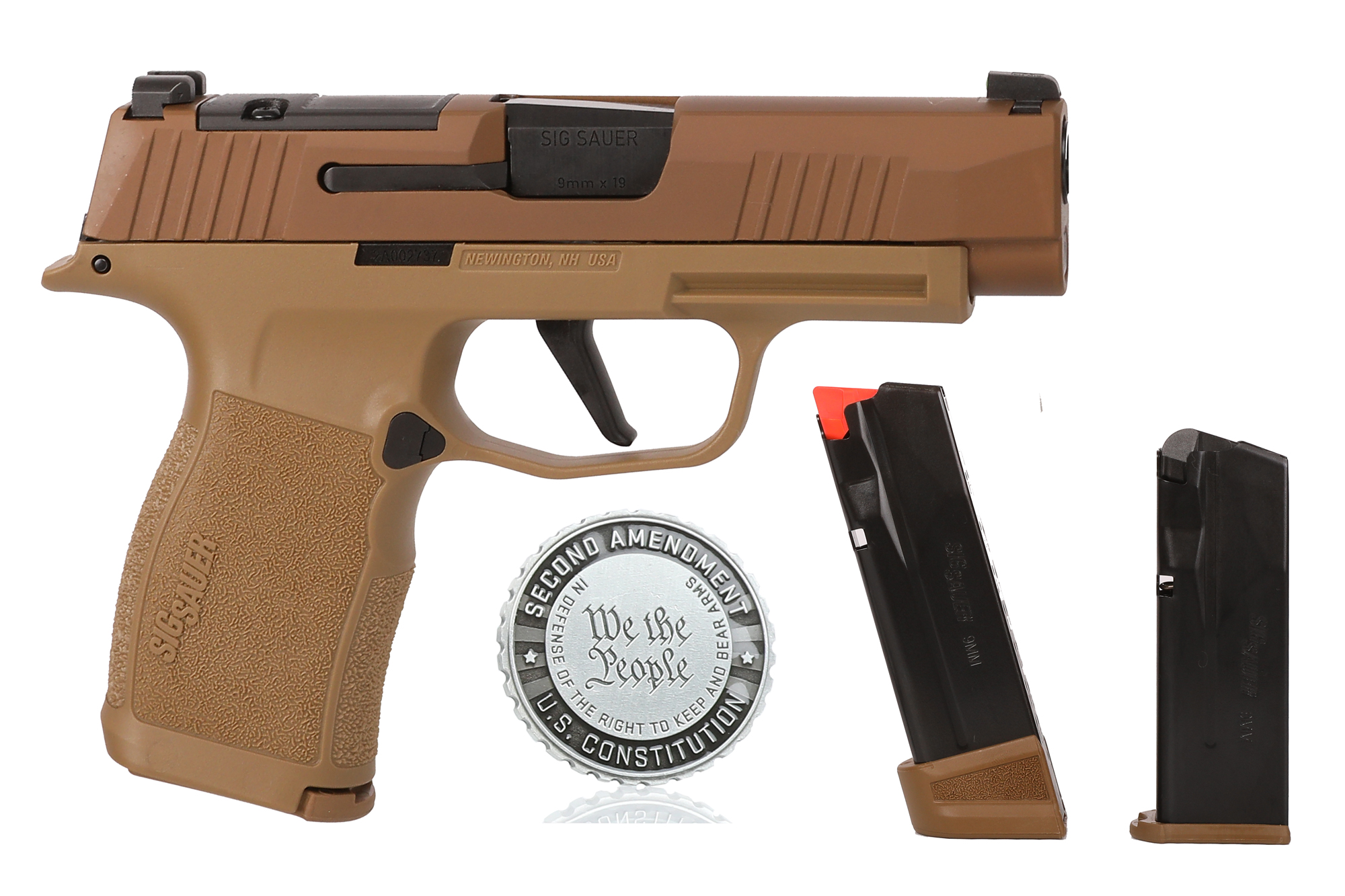 Sig Sauer, P365XL, 2A Edition, Compact 9mm Pistol, Coyote (365XL-9-CXR3P-2A)