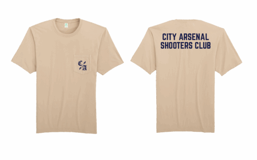 Limited Edition City Arsenal Shooters Club, Pocket T-Shirt Latte