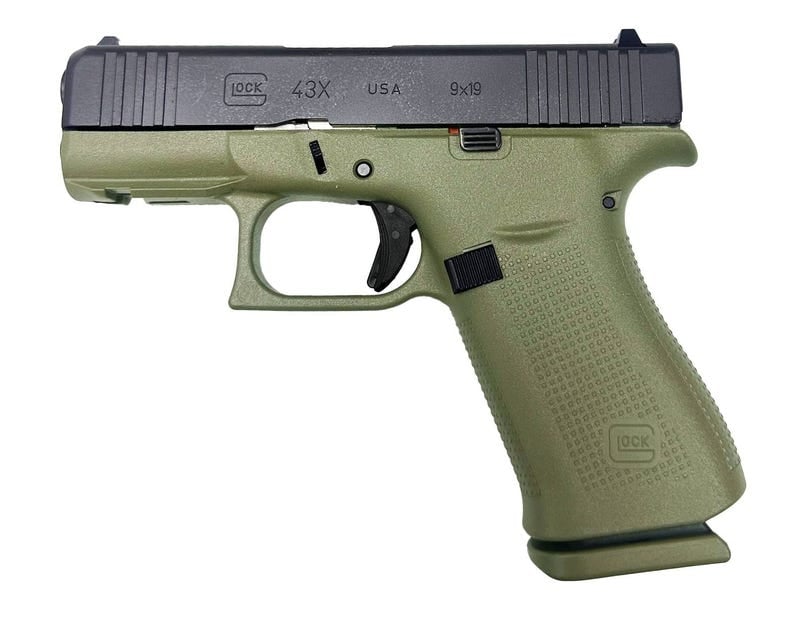 Glock G43X 9mm Pistol, Battlefield Green (UX4350201FRBFG)