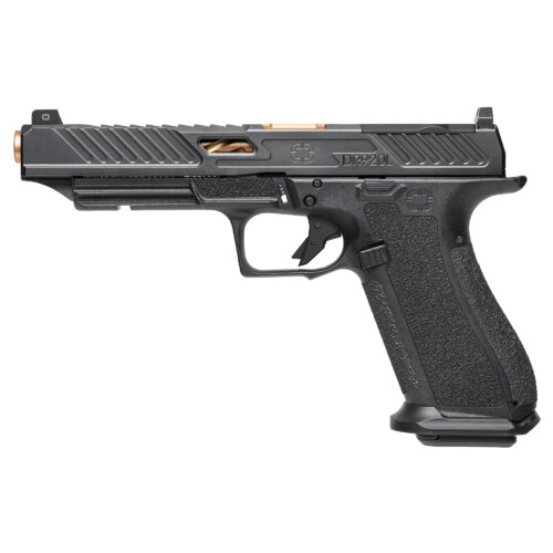 Shadow Systems, DR920L Elite, Full Size Polymer 9mm Pistol, 5.31" Bronze Spiral and Fluted Barrel, Black (DR920L)