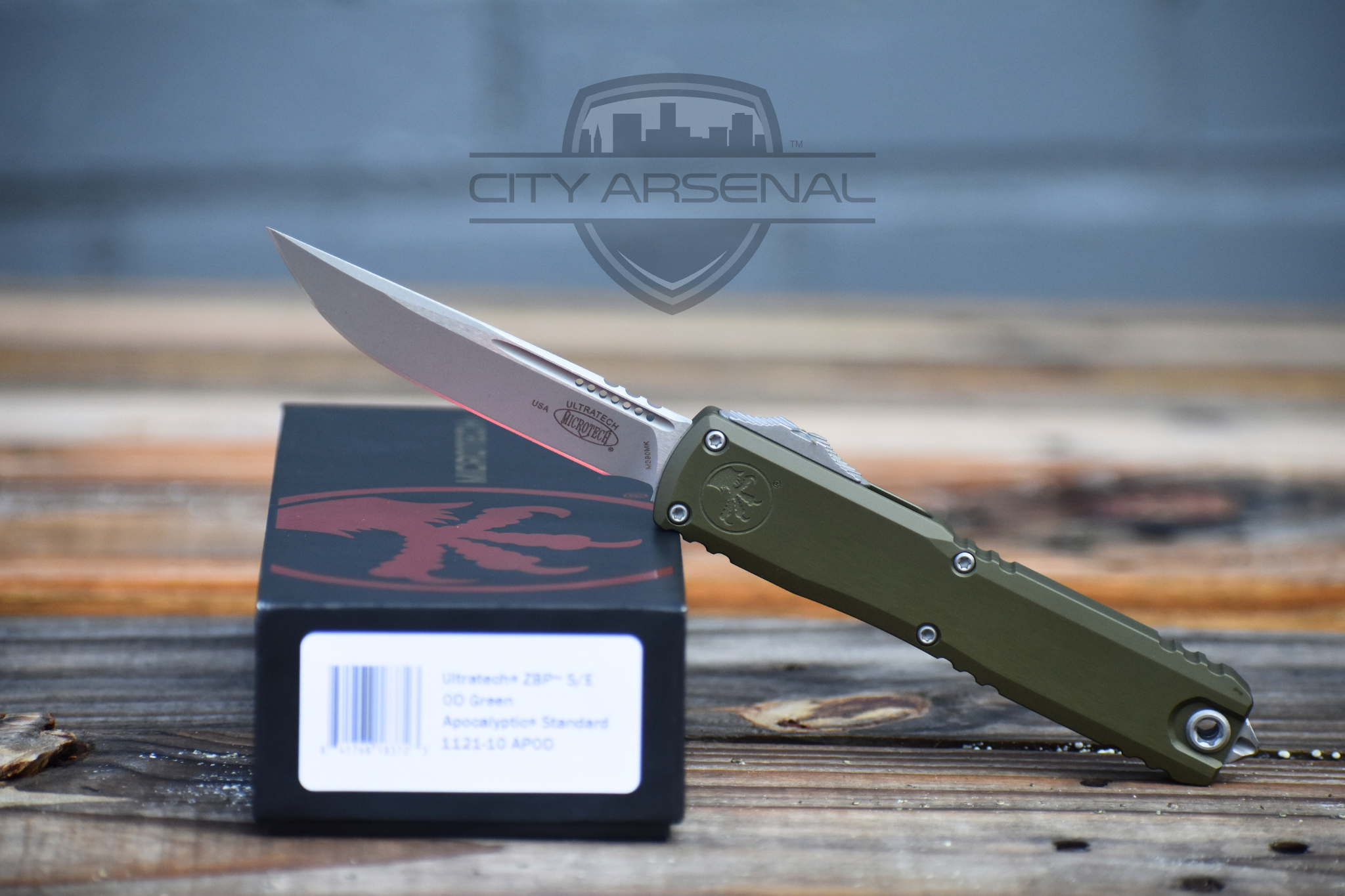 Microtech Ultratech ZBP S/E Apocalyptic OD Green OTF Knife (1121-10APOD)