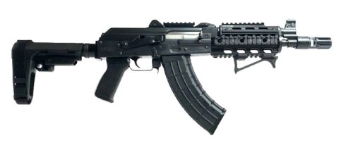 Zastava, ZPAP92, 7.62X39, AK Pistol, Tactical, Black SBA3 (ZP92762TACM)