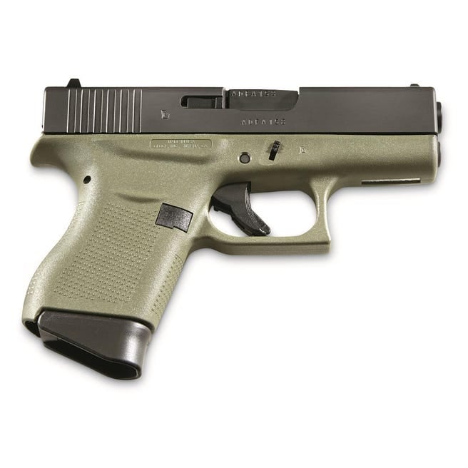 Glock, G43, 9mm Pistol, Battlefield Green (UI4350201BFG)