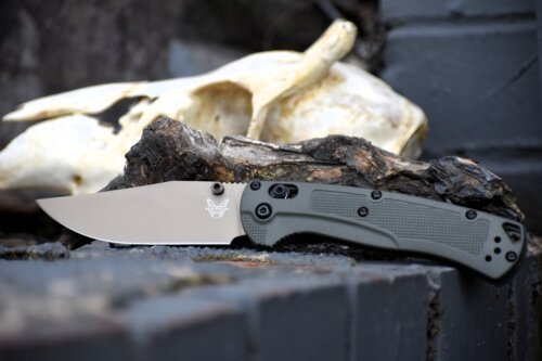 Benchmade, Taggedout Folding Knife, Deep Olive (15536TN-02)