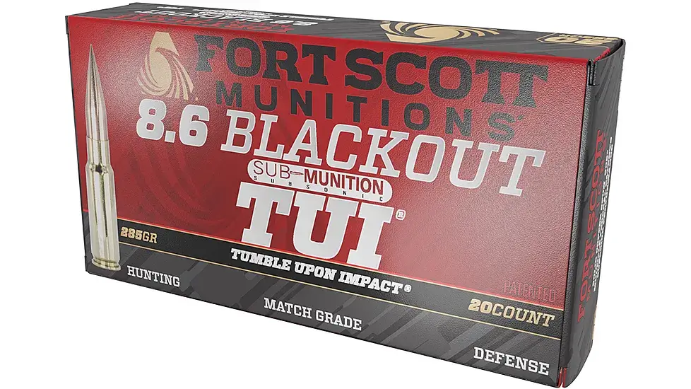 Fort Scott Munitions, TUI 8.6 Blackout 285gr (FSMA86BLK285SCV2SS)