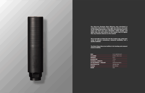 Q Short Chop 8.6 BLACKOUT, Suppressor, Black (SIL-SC-QUICKIE-86)