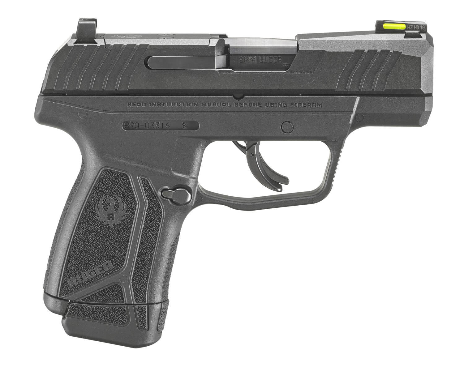 Ruger, Max 9, Micro Compact, Manual Safety, Black (RUMAX-9)