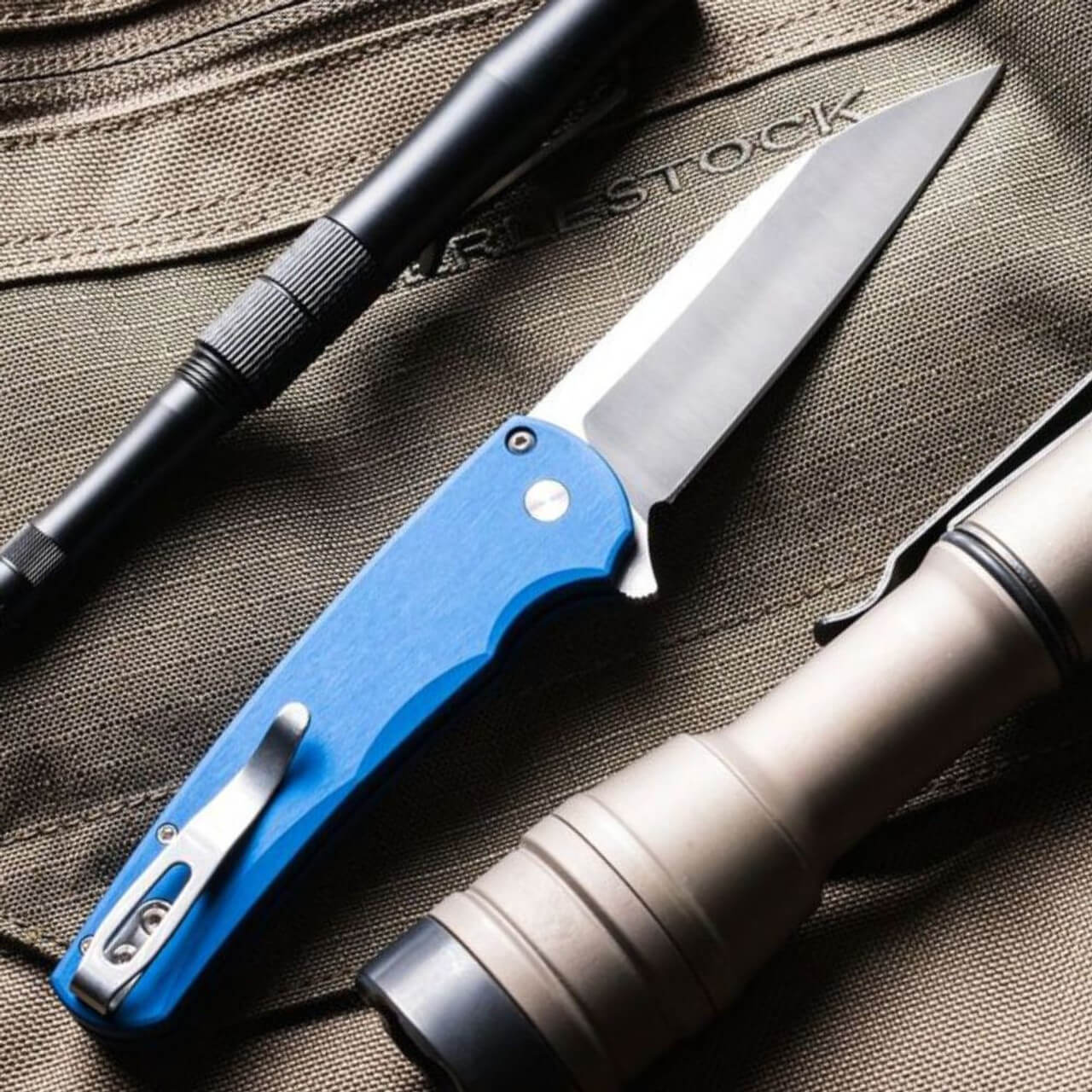 Pro-Tech Knives, Malibu Flipper, Blue Aluminum (5300-LTD Blue) - Image 2