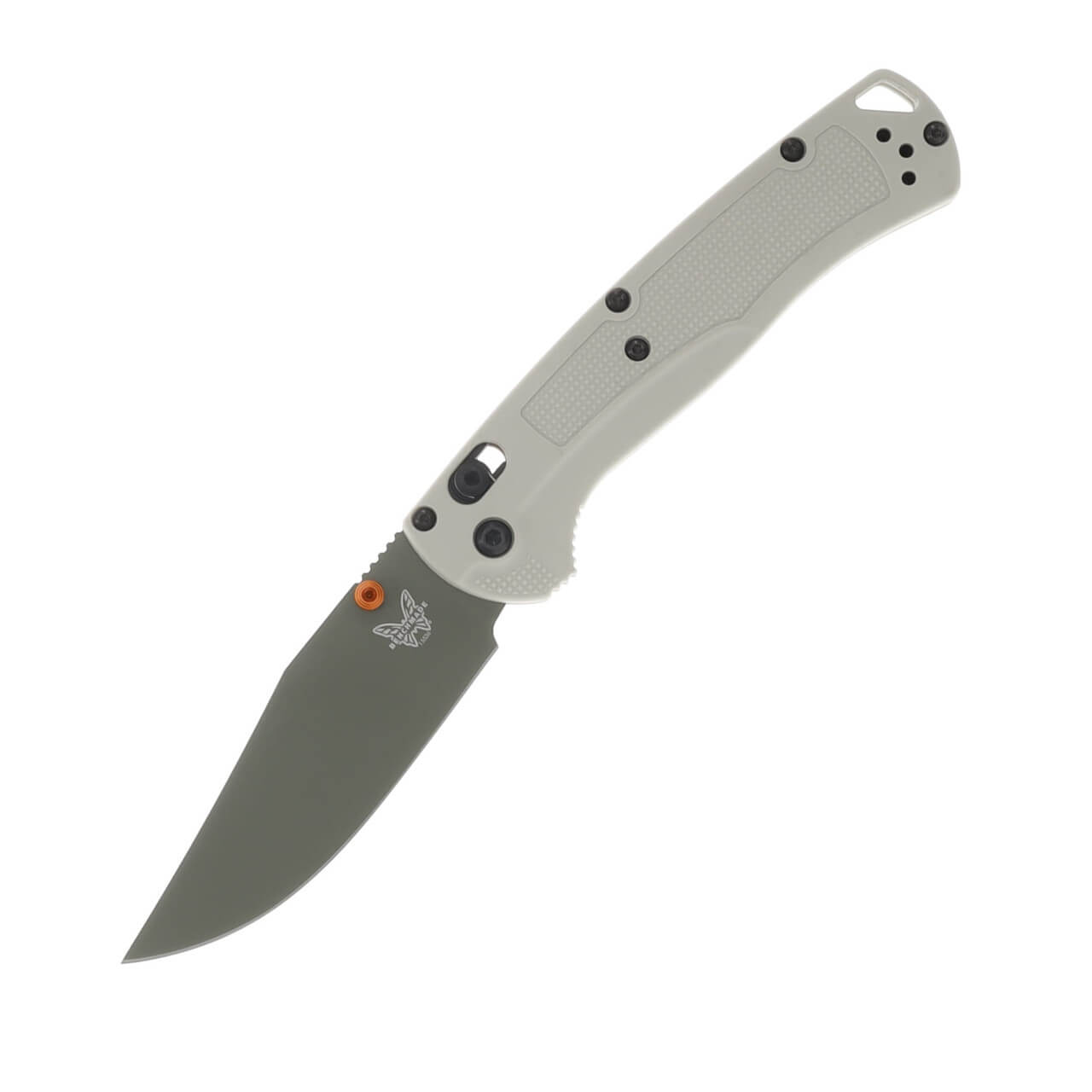 Benchmade Taggedout Folding Knife Tan Grivory Handle Green Elmax (15536GN-01) - Image 2