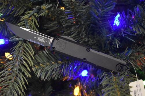 Microtech, UTX-85 Gen IV, Partially Serrated, Black (12314-2T)