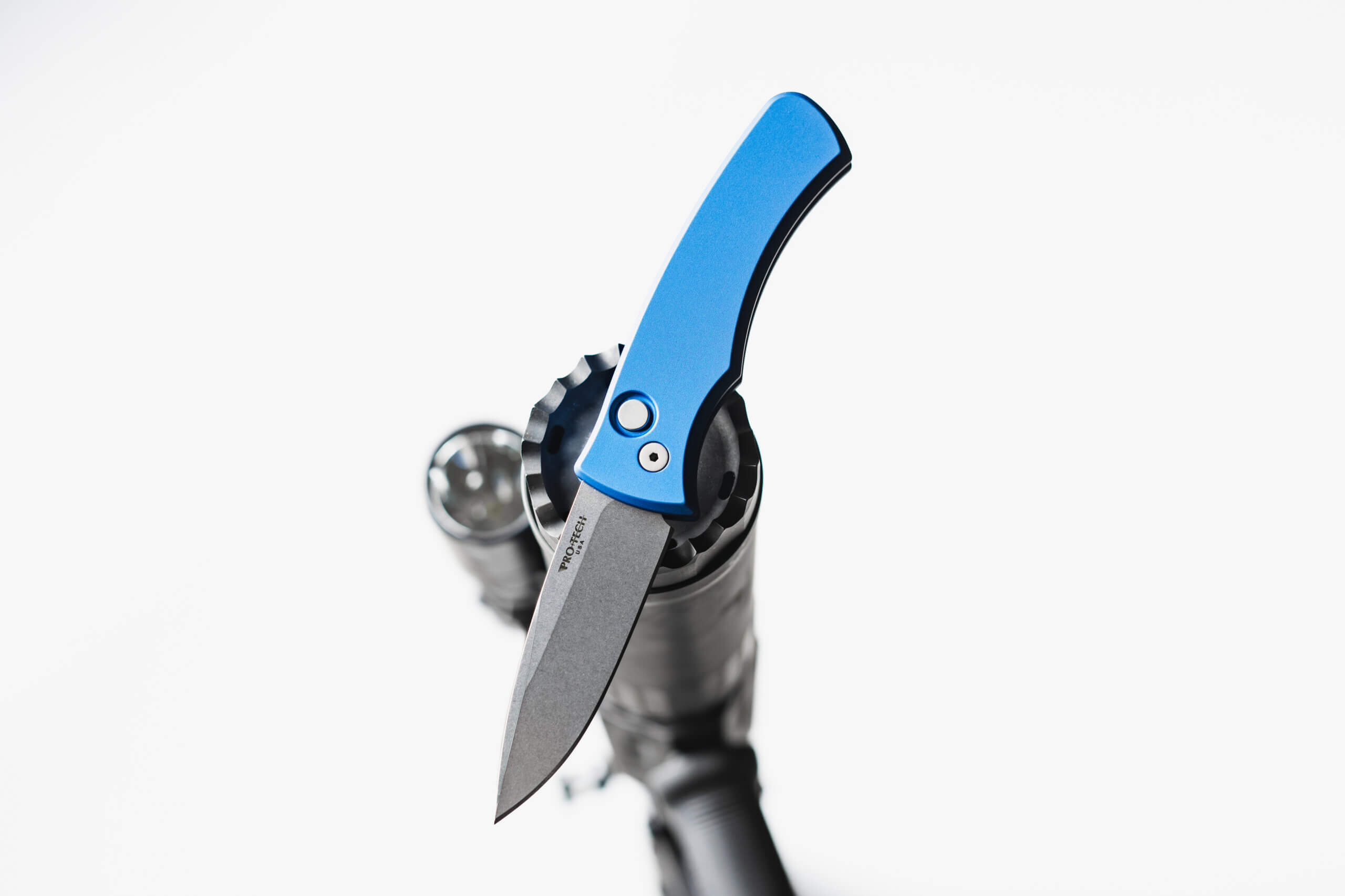 Pro-Tech Knives, Duke 2, Automatic Knife, Blue Aluminum (DUKE2101-BLUE)