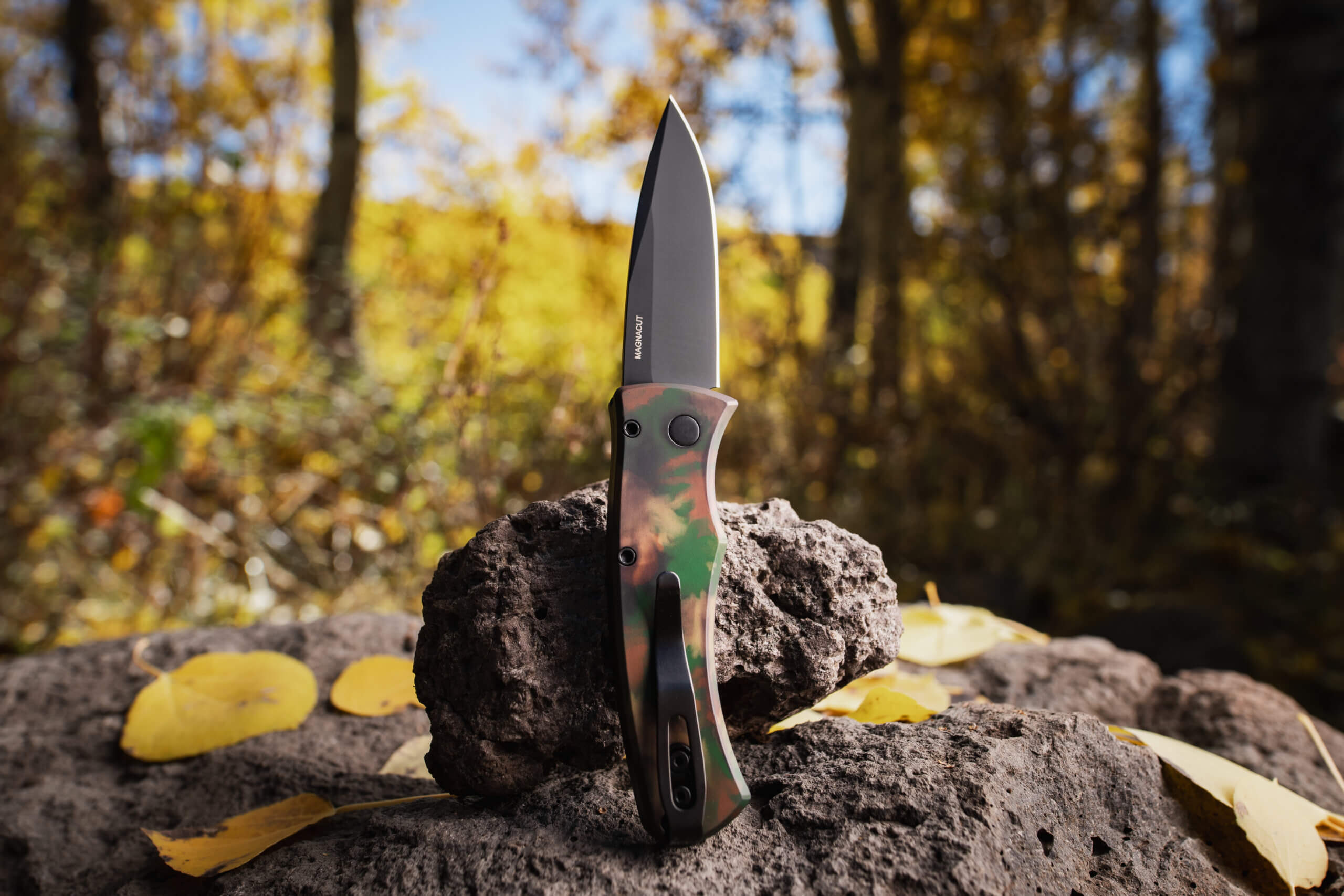 Pro-Tech Knives, Duke 2, Automatic Knife, Woodland Camo Aluminum (DUKE2103-WOODLAND)