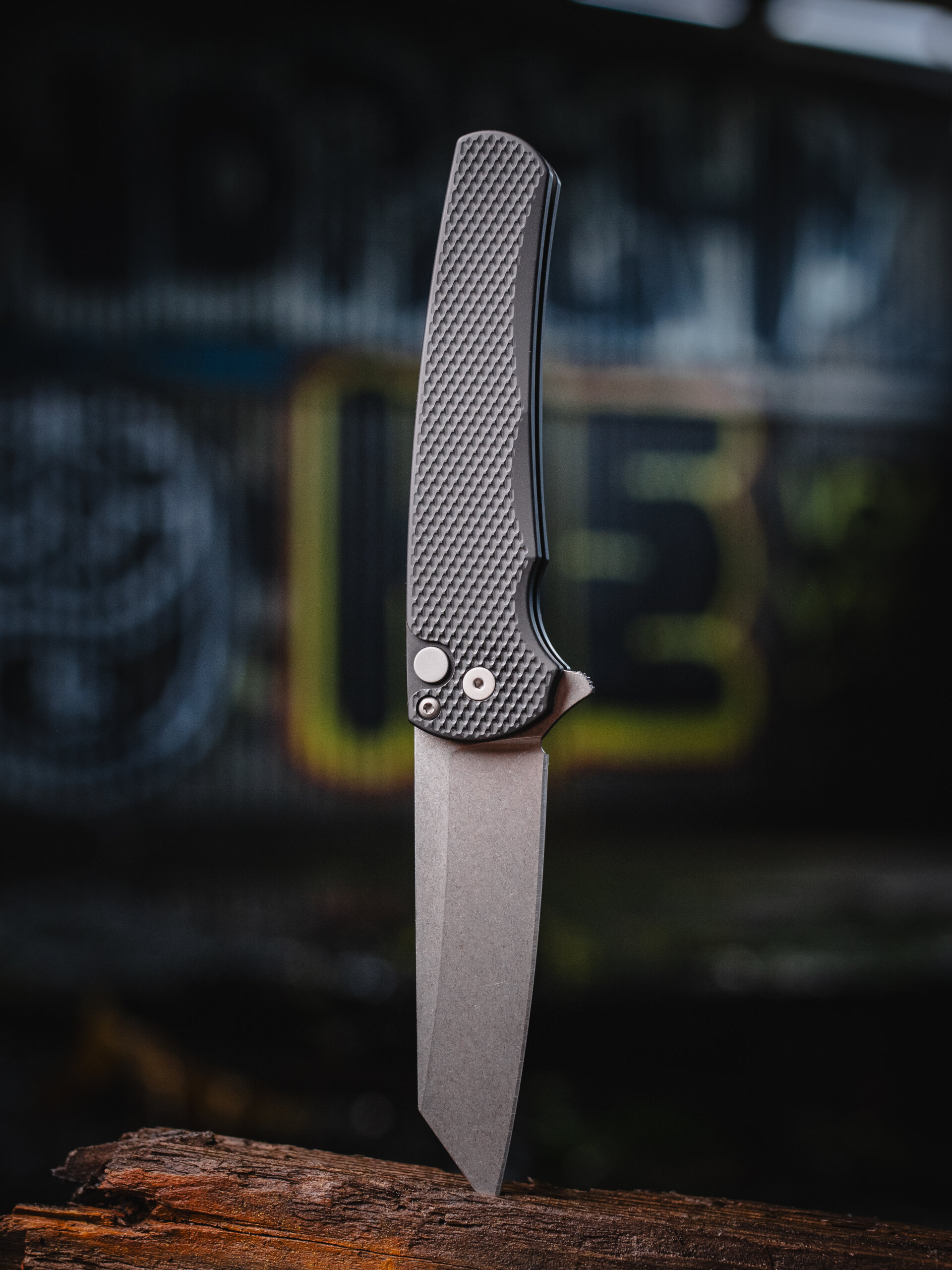 Pro-Tech Knives, Malibu Flipper, Button Lock Knife, Black Textured (5405) - Image 3