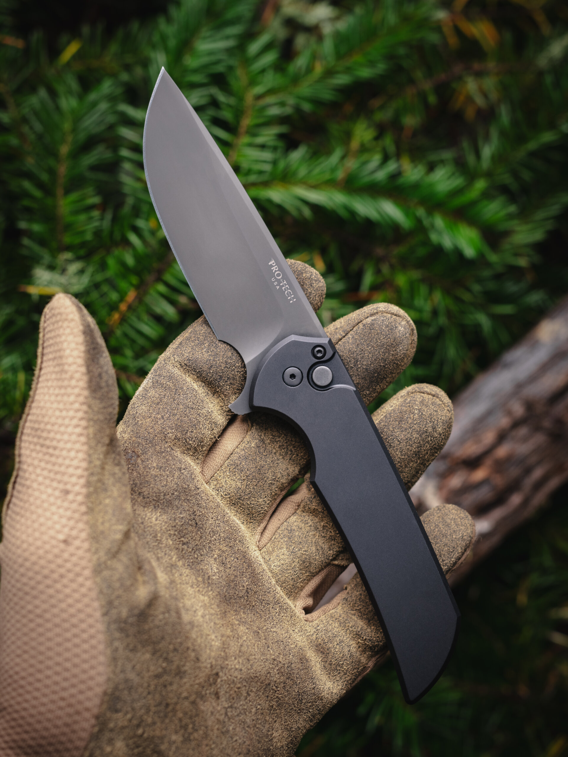 Pro-Tech Knives, Mordax, Button Lock Knife, Black Aluminum (MX103) - Image 3