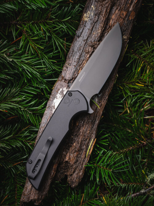 Pro-Tech Knives, Mordax, Button Lock Knife, Black Aluminum (MX103)