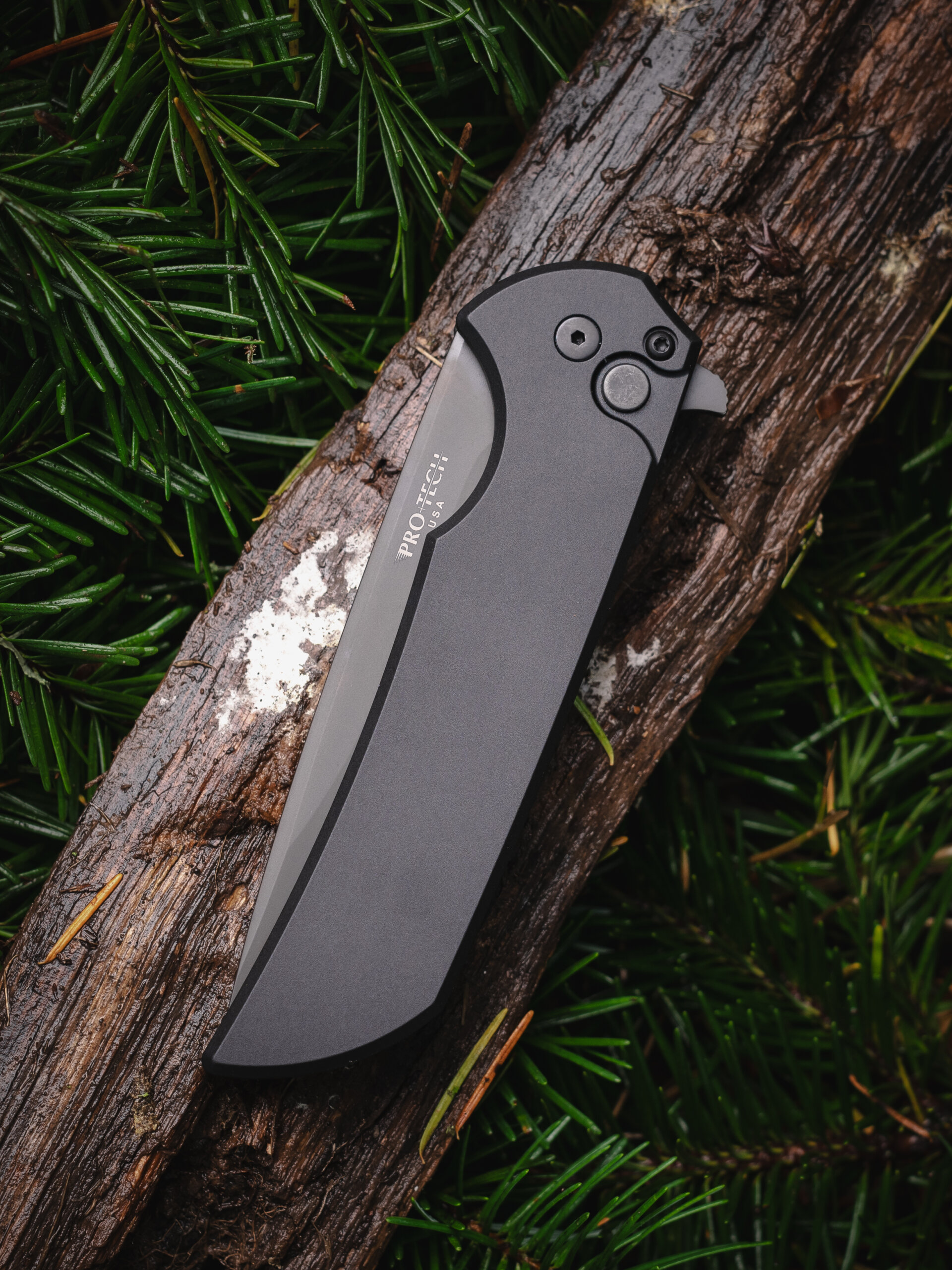 Pro-Tech Knives, Mordax, Button Lock Knife, Black Aluminum (MX103) - Image 2