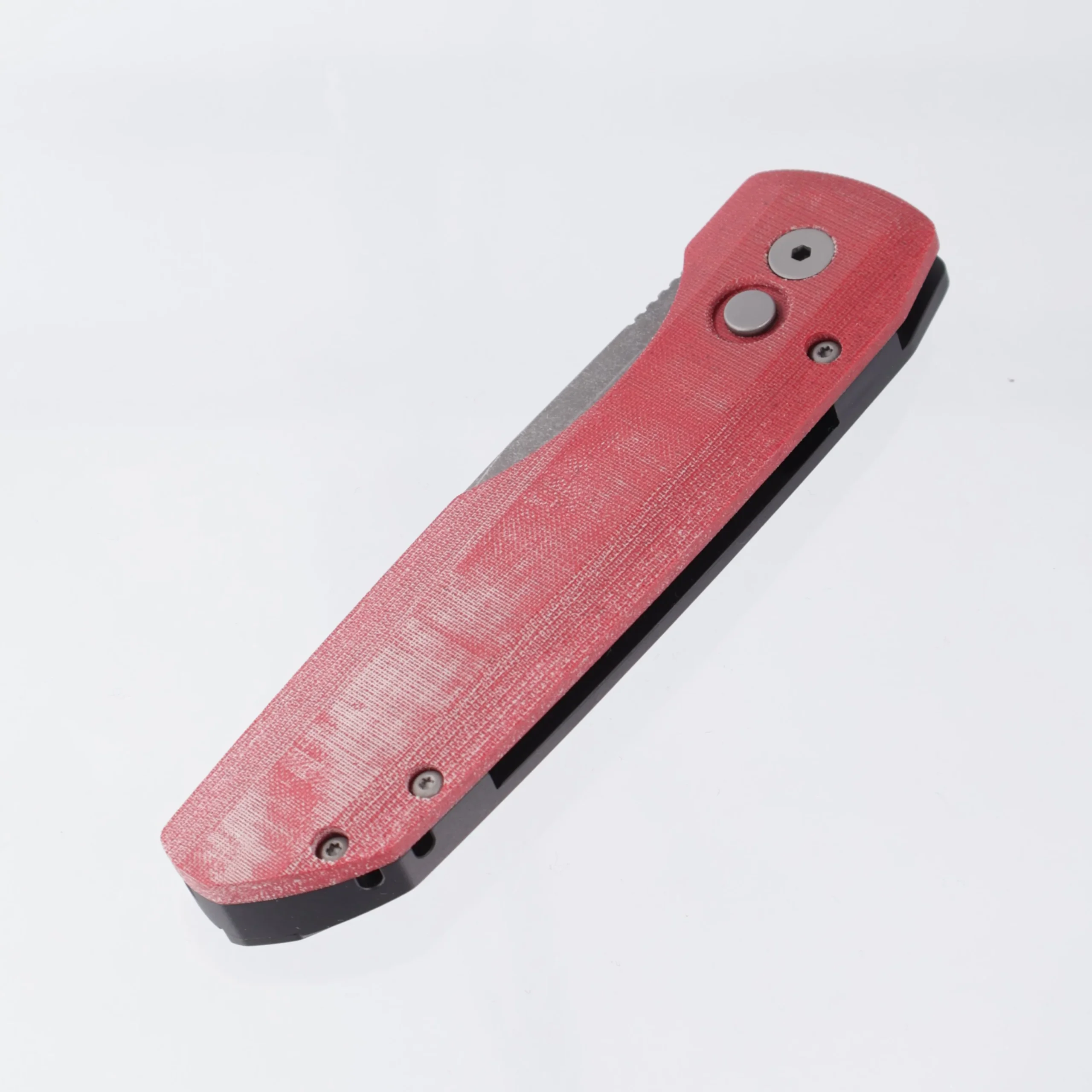 Pro-Tech Knives, Vero Engineering + Pro-Tech Synapse, Auto Knife, Red Linen Micarta (VERO1211-AW RED LINEN) - Image 2