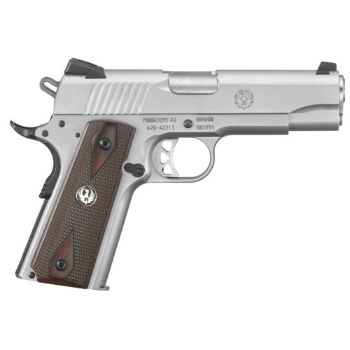 Ruger, SR1911, Metal Frame Pistol, Commander, 45 ACP, Stainless (RUSR1911CMD)