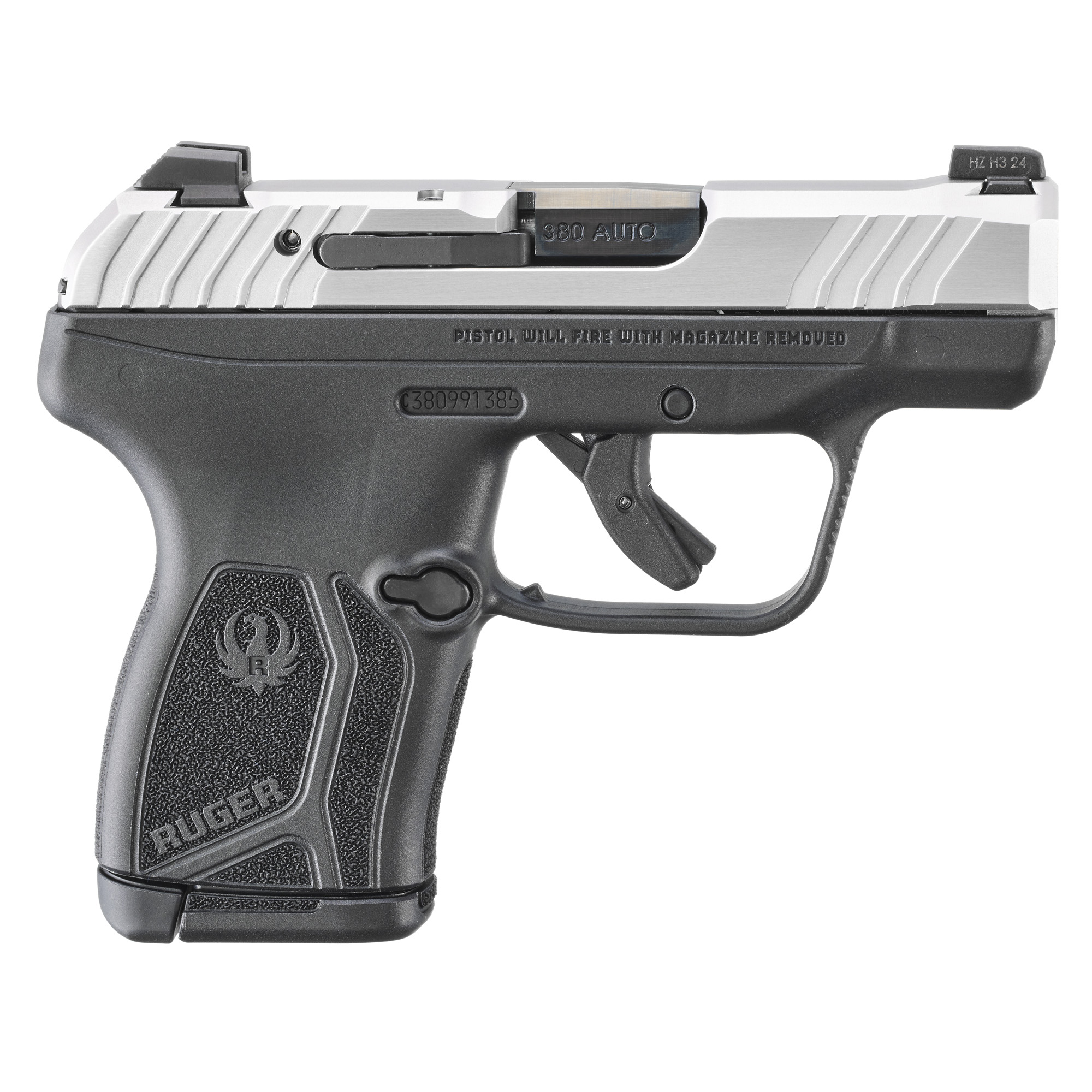 Ruger, LCP MAX, Compact, 380ACP, MTS, Black/Silver (RULCP-MAX-MS) - Image 3
