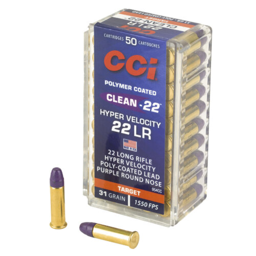 CCI, Clean-22, Hyper Velocity, 22LR, 31Gr, LRN-50RD Box (954CC)