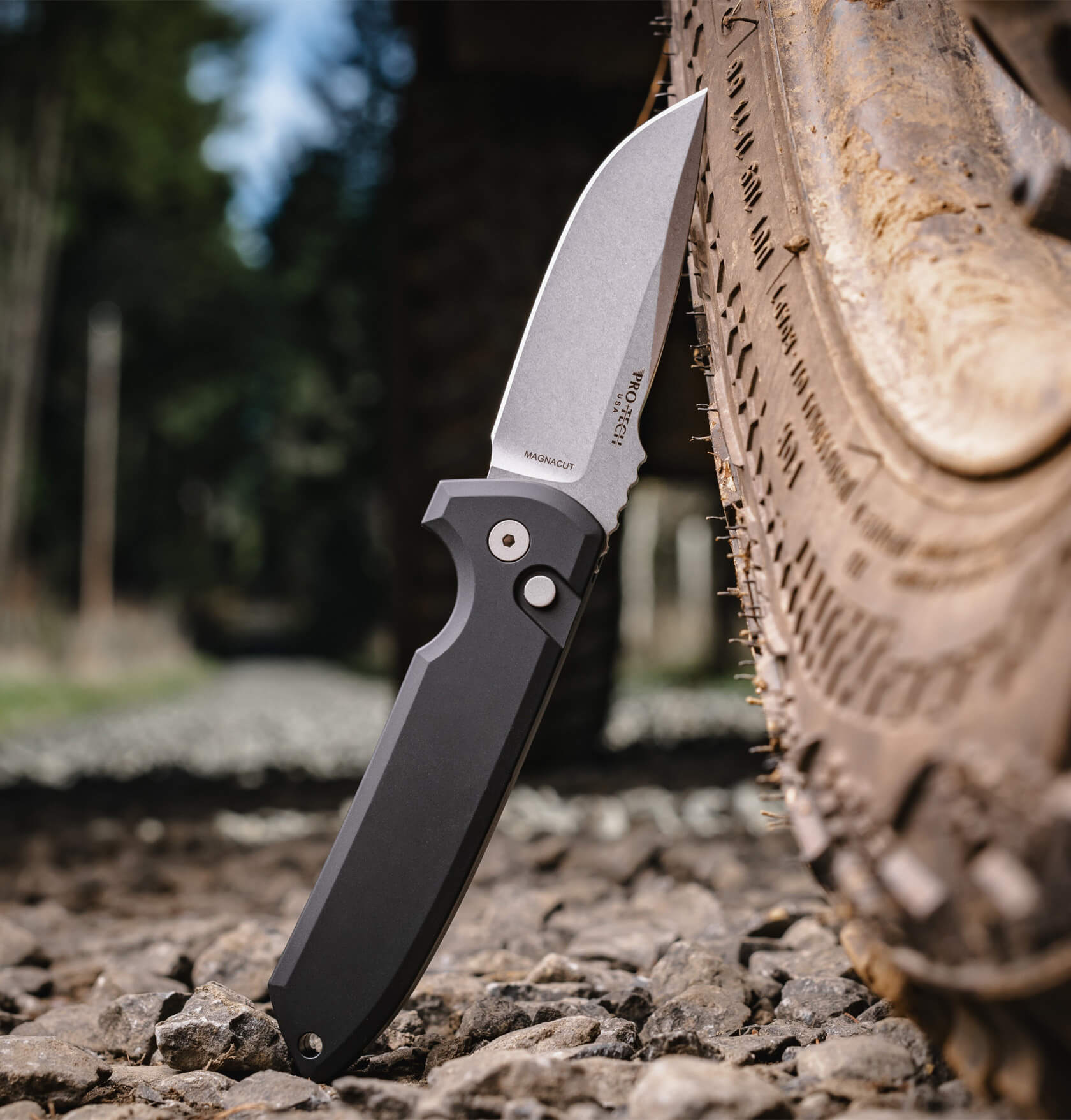 Pro-Tech Knives, Rockeye, Les George Design, Auto Folding, Black (LG3101) - Image 3