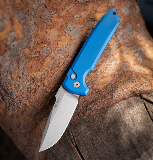 Pro-Tech Knives, Rockeye, Les George Design, Auto, Blue (LG3101-BLUE)