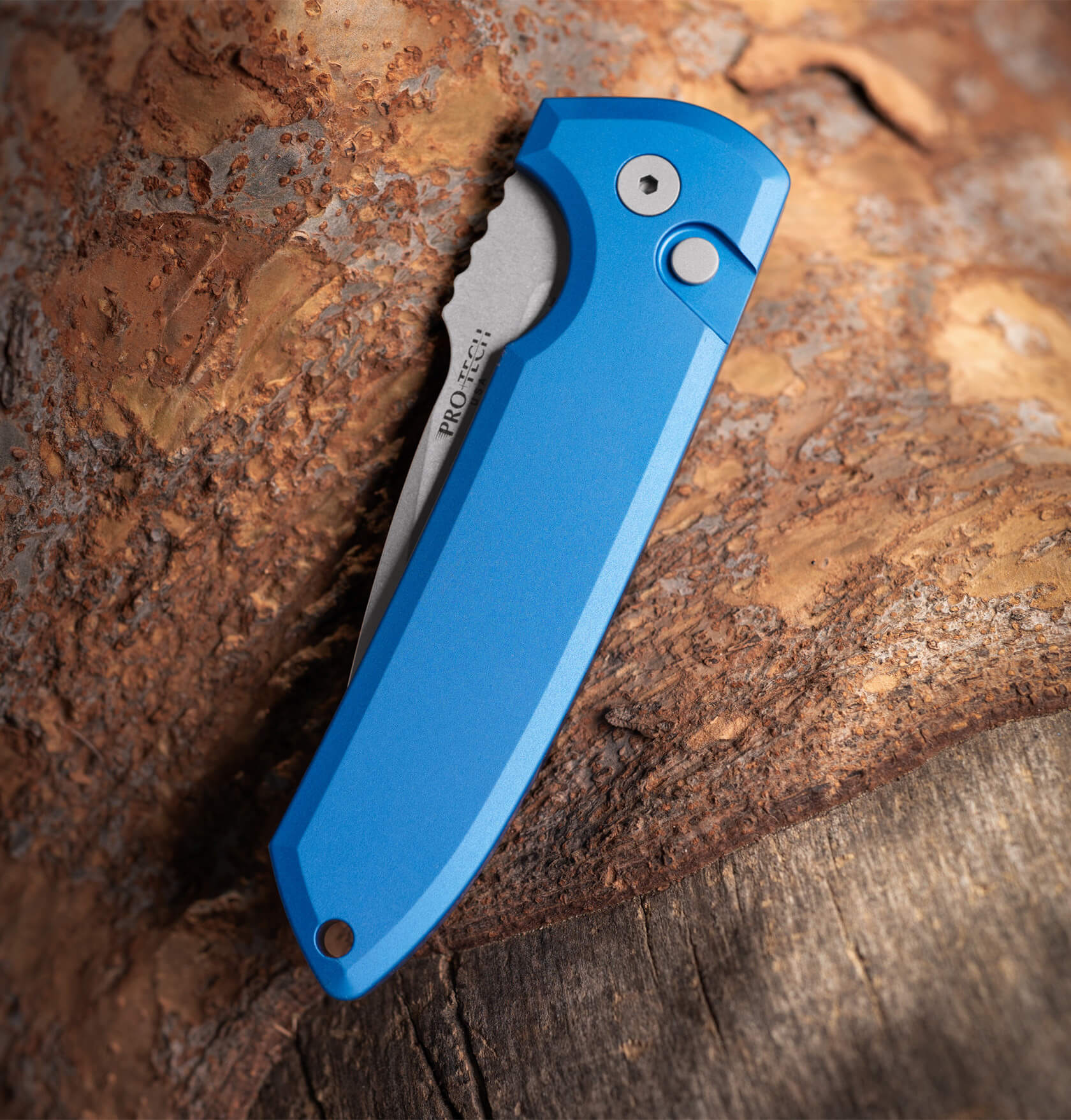 Pro-Tech Knives, Rockeye, Les George Design, Auto, Blue (LG3101-BLUE) - Image 3