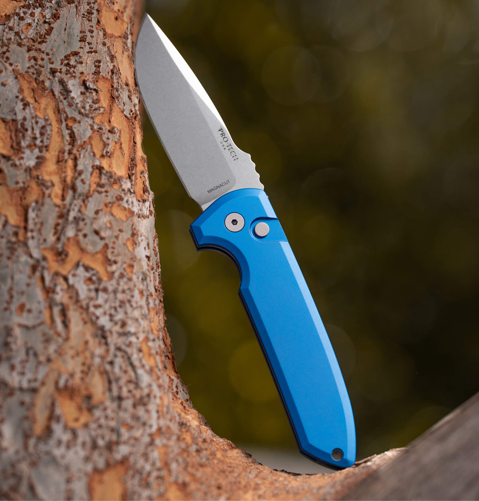 Pro-Tech Knives, Rockeye, Les George Design, Auto, Blue (LG3101-BLUE) - Image 4