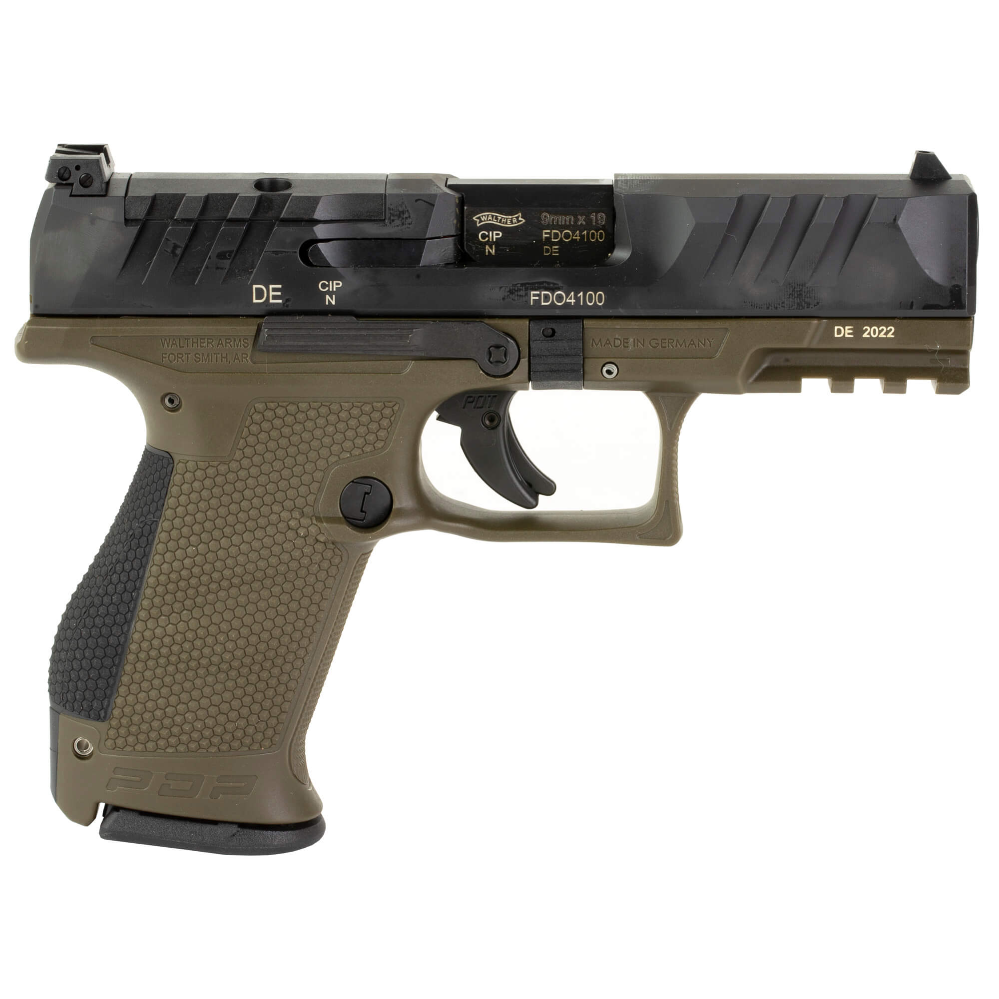 Walther, PDP, 9mm Pistol, 4" Black / Green (2858428) - Image 2